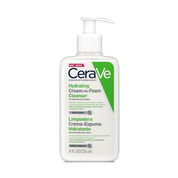 Hydrating Cream-to-Foam Cleanser Normal To Dry Skin - Cerave