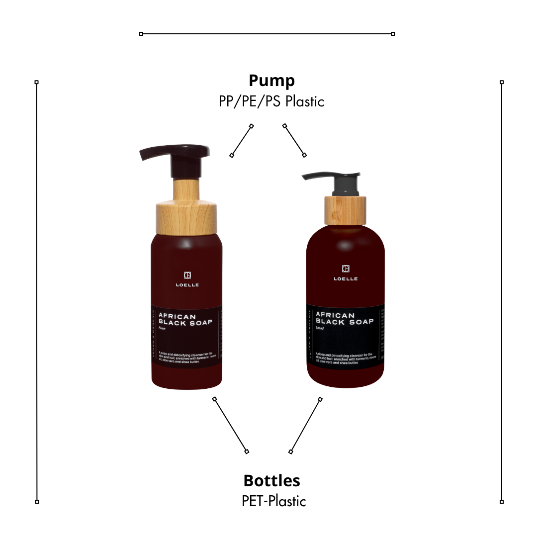 2 x African Black Soap Liquid - Loelle