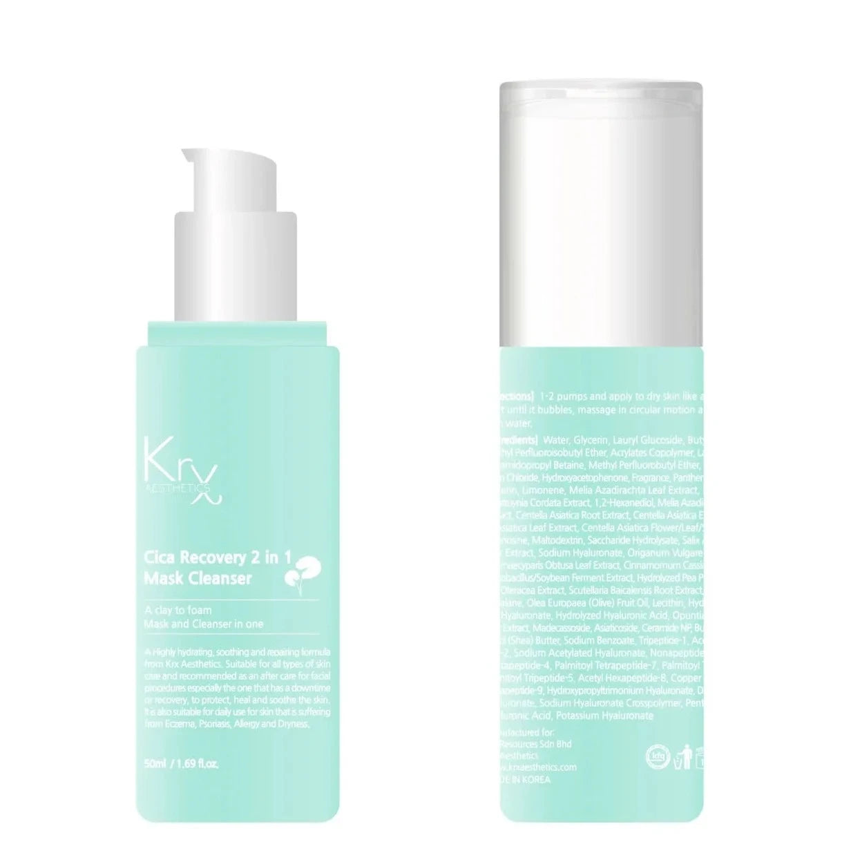 Cica Recovery 2 in 1 Mask Cleanser - KrX Aesthetics